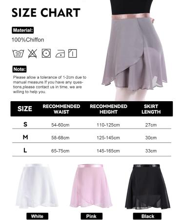 Ballet Wrap Skirt for Girls & Women - Adjustable Chiffon Dance Skirt in Grey & Purple - Buy Online on GoSupps.com
