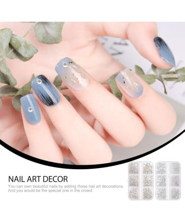 Beavorty 2 Boxes Nail Art Accessories beeds rhinestones for nails mushroom beads wax pencil for rhinestones nail diamonds nail glitter rhinestones nail art flake beads charms flat pp suite - Buy Online on GoSupps.com