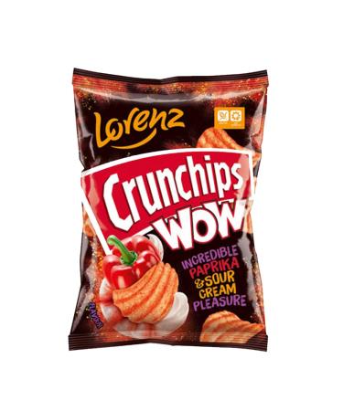 Chips Crisps Bags Collections - Deliciously light & Crispy Chips Bags (Crunchips Paprika & Sour Cream 80g 2 Packs)