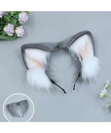 amangul for at Ear Headband Animal Hair Hoop Faux Wolf Ears Plush for at Ears Realistic Headband for at osplay Ac(Blue) - Buy Online on GoSupps.com