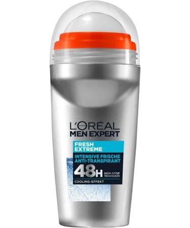  L'OR AL LOREAL Men Expert No Stop Fresh Extreme Antiperspirant Roll-On Deodorant Pack of 3 50 ml - Buy Online on GoSupps.com