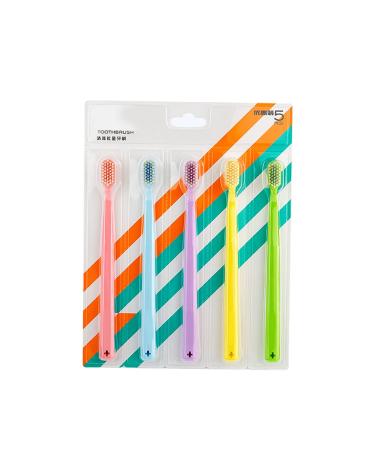 qiqiaollo soft toothbrush for adults hand toothbrush with ultra -hits soft bristles for sensitive teeth and gums 5 pieces/479