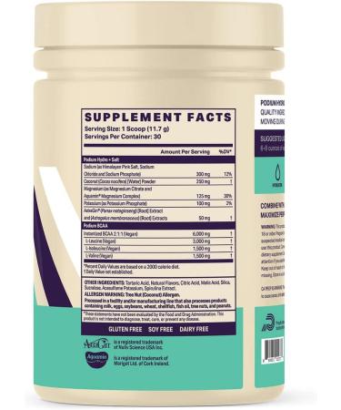 Podium Nutrition Instantized BCAA Powder - Hydro & Salt Blue Razz Slushie | Electrolytes Hydration & Recovery - 30 Servings - International Shipping Available - Buy Online on GoSupps.com