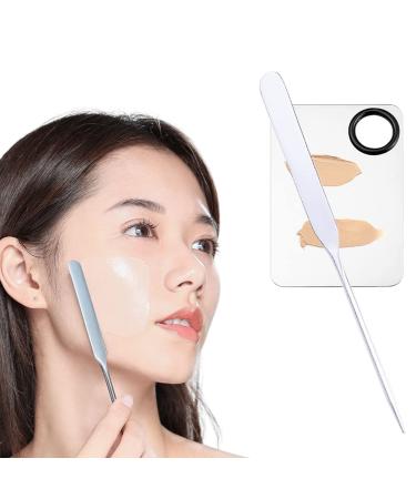 3 Pcs Foundation Spatula  Makeup Spatula Long Facial Mixing Stick  Stainless Steel Foundation Spatula  Make Up Spatula Tool for Makeup Artist Professional Facial Makeup Tools