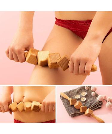 Mr. Woodware Professional Anti-Cellulite Massage Roller - 39 cm Wooden Cubes for Lymphatic Drainage & Soft Tissue Therapy - Recommended by Experts - Buy Online on GoSupps.com