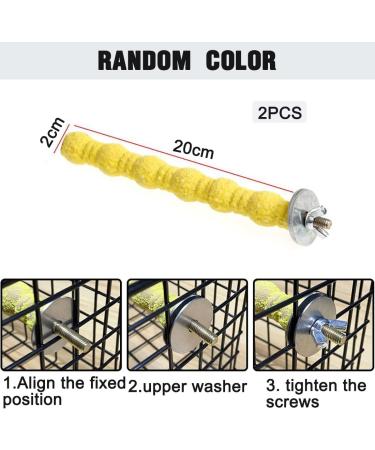 Colorful Bird Perches 2pcs for Parrot Budgies Cockatiels - Paw Grinding Toy - Buy Online on GoSupps.com