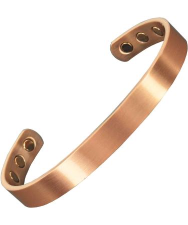Pure Copper Magnetic Bracelet Men Women Copper Bangle Cuff Holistic Magnetic Band with 6 Strong Neodymium Magnets Unisex Adjustable-CSL (L: Wrist 19.5-22cm/7.7-8.6") - Buy Online on GoSupps.com