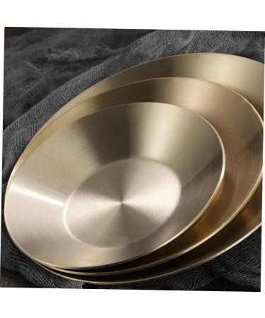 MAGICLULU Condiment Plate Cold Dish Bowl for Prep Dishes for Cooking Large Dinner Plates Tasting Dishes Sauce Serving Dishes Pinch Prep Bowls Sauce Plates Stainless Steel 304 Headset Camping 10X10X2CM Gold - Buy Online on GoSupps.com