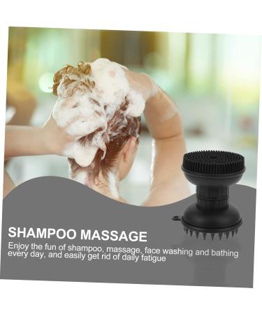 Kombiuda 1PC Bathing Brush & Scalp Massager - Home Hairbrush for Face & Body | Black 8.5x7x7cm | Premium Hair Cleaning & Massage Device - Buy Online on GoSupps.com