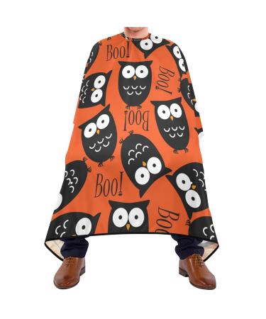 Waterproof Barber Cape -owl orenge Cheetah Haircut Bib for Men Unisex Hair Cutting Cape(8rp1a)