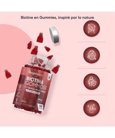 Biotine Gummies 120 Gommes l'Ar me Naturel de Baies M lang es - Selon l'EFSA la biotine contribue au maintien d'une chevelure normale - Complexe avec 13 Multivitamines et Min raux - Buy Online on GoSupps.com
