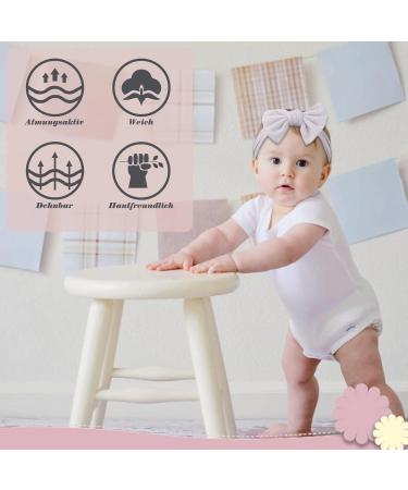 ZOCONE 6 Pack Baby Hairbands - Soft Nylon Headbands for Newborns & Toddlers - Multicolor Elastic Bows & Turbans for Girls - Buy Online on GoSupps.com