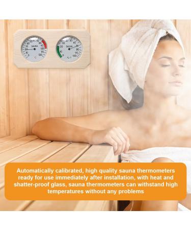 Fivtsme 2 in 1 Sauna Thermometer Hygrometer High-Quality Heat-Resistant Sauna Accessories for Accurate Temperature & Humidity - Buy Online on GoSupps.com