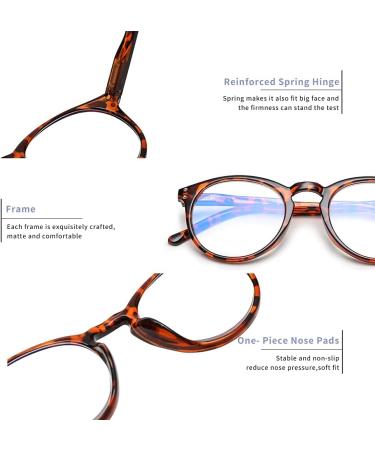 Vecien Reading Glasses - 3-Piece Set Spring-Hinge Design Ultra-Clear Crystal Lens Blue Light Filter (1.75 Diopters) for Men & Women - Buy Online on GoSupps.com