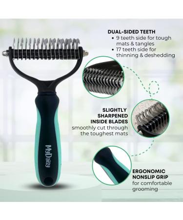 Buy MyDaisy Long-Haired Dog & Cat Undercoat Brush | Ideal for Thick Fur Easily Detangles & Reduces Shedding - Buy Online on GoSupps.com