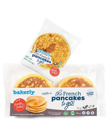 bakerly French Pancakes To-Go! Non GMO, No Artificial Flavors and Colors, 1.23 Ounce (Pack of 48 Pancakes To-Go!) 1.23 Ounce (Pack of 48)