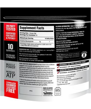Buy Micronized Creatine Monohydrate Powder | Boost Muscle Strength & Endurance | Flavor-Free Vegan Keto Friendly - 30g/10 Servings - Buy Online on GoSupps.com