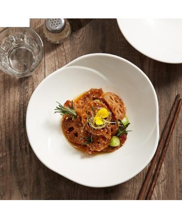 Porcelain Dinner Plates Ceramic Dinner Bowl Fruit Salad Bowl Soup Basins Ramen Plates Restaurant Irregular Shape Cutlery Snack Dessert Plate Kitchen Dinner Plates (A One Size) - Buy Online on GoSupps.com