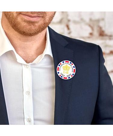 Union Jack Flag Queen Memorial Badge - 1.73 Elizabeth II Tribute Brooch | Royal Souvenir for 70-Year Anniversary - Buy Online on GoSupps.com