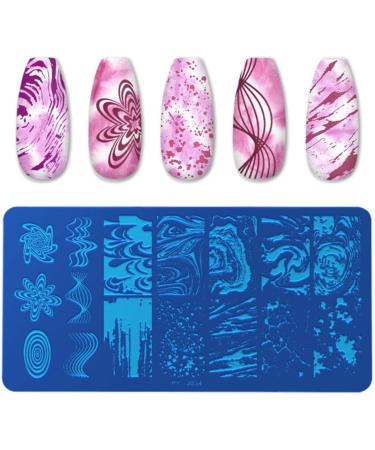 Onsinic Stainless Steel Nail Art Stamping Plate Marble Pattern Nail Design Template for Perfect Nail Care - Buy Online on GoSupps.com