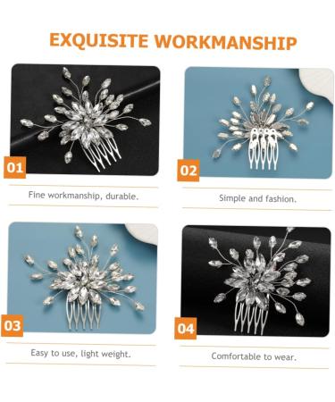 Housoutil Hair Comb Prom Headpiece Rhinestone Headband Bridal Tiara Wedding Hair Wedding Headband Prom Headband Diamond Headpiece Wedding Tiara Accessories Horse Eye Bride Alloy - Buy Online on GoSupps.com