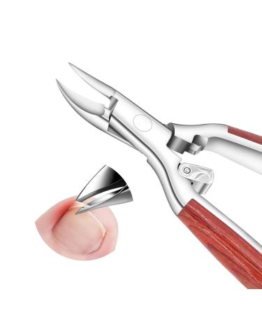 Footnail pliers professional footnail scissors for thick and ingrown toenails and strong fingernails footnail pliers made of stainless steel for pedicure with wood -resistant handle sharp blade