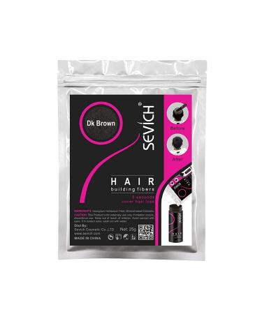 Spread hair refill bags for hair compression - bulk hair to hide the hair of hair immediately - hair powder 100% natural cotton for men and women (dark brown 100g) refill bags dark brown 100g