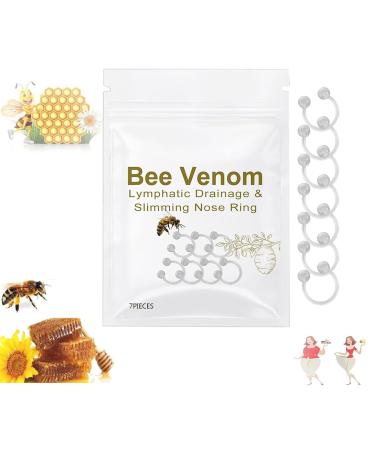 Bee Venom Lymphatic Drainage Nose Ring Bostore Bee Venom Lymphatic Nose Ring Bee Venom Patch Cvreoz Firming Essential Oil Ring Slim Nose Ring for Women and Men Reduce Stress and Anxiety(7psc)