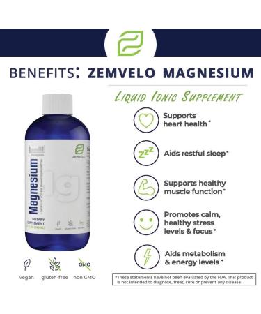Natural Magnesium Ionic Supplement | 96-Day Supply | Longevity, Wellness, and Mood Support | Restful Sleep and Muscle Health - Buy Online on GoSupps.com