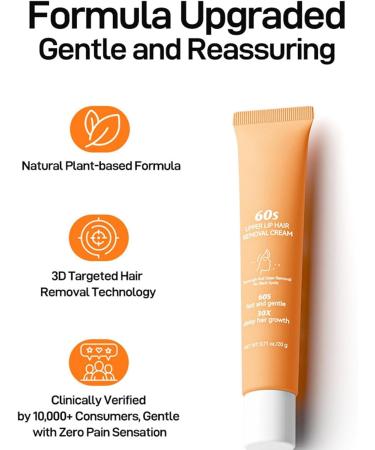 Hair Removal Cream Upper Lip Hair Cream Legs & Body Sensitive Skin 20g Painless And Effective Facial Hair Removal Cream  - Buy Online on GoSupps.com