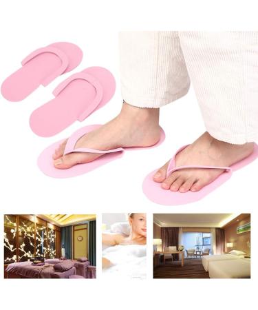 12 Pairs Portable Disposable Slippers Soft Comfortable Travelling Hotel Flip-Flops 3mm Thickness Lightweight Disposable Slippers for Spa Pedicure(Pink) - Buy Online on GoSupps.com