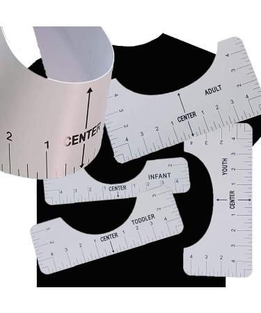 T-Shirt Alignment Tool Acrylic Ruler Guide for Vinyl & HTV Designs (Style B- 4PCS) - Buy Online on GoSupps.com