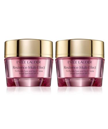 Estee Lauder Resilience Multi-Effect Tri-Peptide Face and Neck Creme SPF 15 For Normal/Combination Skin 1.0 oz/30 ml Duo (Total 2.0 oz/60 ml) Set 1 Ounce (Pack of 2)