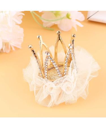 LALAFINA Diamond Crown Hair Clips Rhinestone Princess Hairpin Glitter Hair Clips for Toddlers (Beige) - Buy Online on GoSupps.com