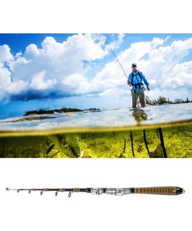 Tiiyee Angelrute - Telescopic Carbon Fiber Fishing Rod (150cm) | Portable Spinning Rod for Enthusiasts & Collectors | Ideal for Shore & Rock Fishing on Vacation - Buy Online on GoSupps.com