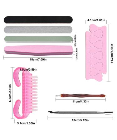 8 in 1 Professional Nail Art Tool Set - Nail Brush Separator Files & More for Perfect Manicures | International Shipping Available - Buy Online on GoSupps.com