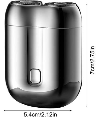 Men's Travel Shaving Kit - Travel Shavers For Men 2024 Double-Head Rotary Electrical Shaver - Pocket Size Rotary Electrical Shaver Waterproof Face Storm Shaver Rechargeable For Wet And Dry Use Silver - Buy Online on GoSupps.com