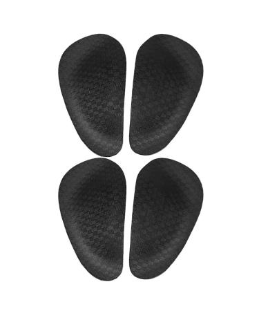 Exceart 2 pairs of foot vaulted support pads foot vault support shoe inserts foot vault support pillows for flat feet plantar fasciitis black