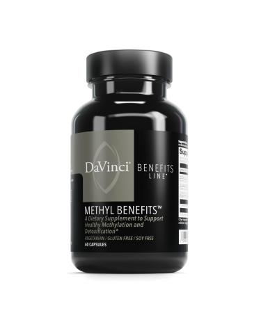 DAVINCI Labs Methyl Benefits - Dietary Supplement to Support Healthy Methylation Detoxification and Energy Production* - with Vitamin B6 B12 Folate and More - Gluten-Free - 60 Vegetarian Capsules