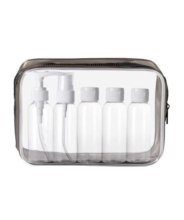 Keyri cultural bags transparent travel bottles to fill 5 pieces of empty travel bottles set 100ml with cultural bag for liquids. - Buy Online on GoSupps.com