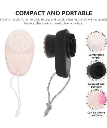 Frcolor Cleaning Brush Face - 2PCS Double-Sided Manual Facial Cleansing Tool for Home Use - Portable Face Brush - Buy Online on GoSupps.com