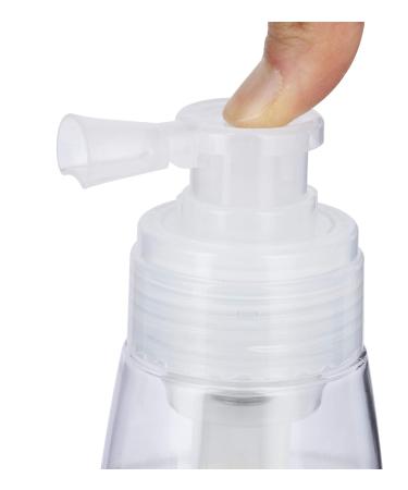 Clear Powder Spray PET Bottle with Locking Nozzle 6 oz / 180 ml + Label - Buy Online on GoSupps.com
