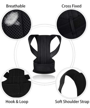 Full Posture Corrector for Men Plus Size Adjustable Posture Therapy-Belt Waist Brace Provides Support for Shoulder Clavicle Back Black XX - Buy Online on GoSupps.com