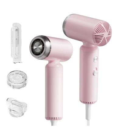 Hair Dryer Super Mini Ionic High-Speed Blow Dryer 110V Travel 200 Million Negative Ions 110 000RPM Brushless Motor for Home Salon Fast Drying Portable Lightweight Pink Mini Pink