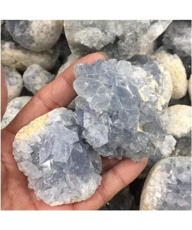 Stone Crafts Natural raw Blue Celestine Crystal Gemstone geode Metaphysical Rough Stone for Home Decor Stone Crystal Reiki - Buy Online on GoSupps.com
