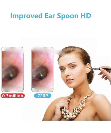 KouRy Ear Wax Removal Ear Cleaner Wireless Ear Camera with 6 LED Lights Ear Endoscope IP67 Waterproof Otoscope Earwax Removal Kit (Black) - Buy Online on GoSupps.com