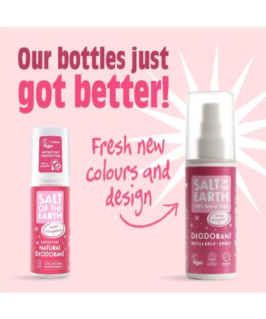 Salt of the Earth - Natural Deodorant Spray Refill - Certified Natural Vegan Long Lasting Protection Leaping Bunny Approved Made in the UK - 500ml (Sweet Strawberry 500ml) Sweet Strawberry 500 ml (Pack of 1) - Buy Online on GoSupps.com