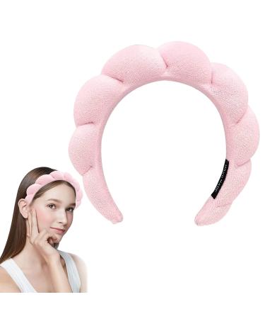 Gugugo hair band cosmetics hair band make -up make -up hair band hair bands cosmetics cosmetics hair band Skincare headband head band Skincare sponge and terry soft and absorbent material (pink)