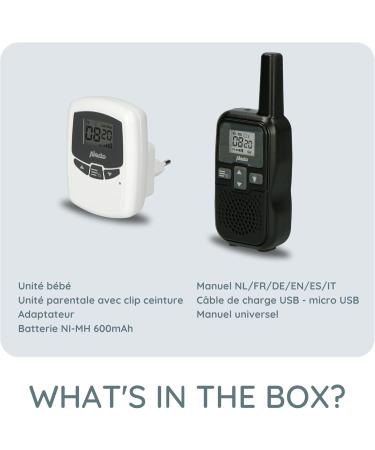 Alecto DBX80BK Baby Monitor - 3km Range Rechargeable VOX Function - Black/White - International Shipping Available - Buy Online on GoSupps.com
