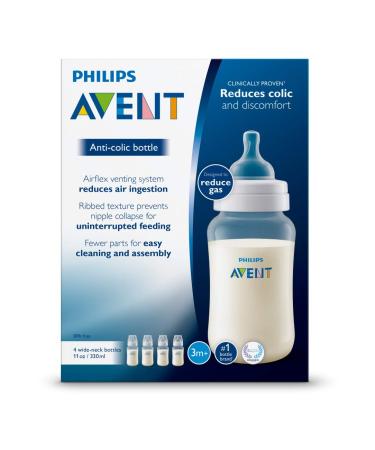 Philips Avent Anti-Colic Baby Bottle 11oz 4pk - SCF406/44 - Buy Online on GoSupps.com